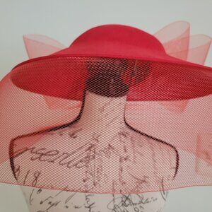 Paris Hand-Made Large Brim Ruffle Organza Hat | Elegant Royal Derby Wedding Hat